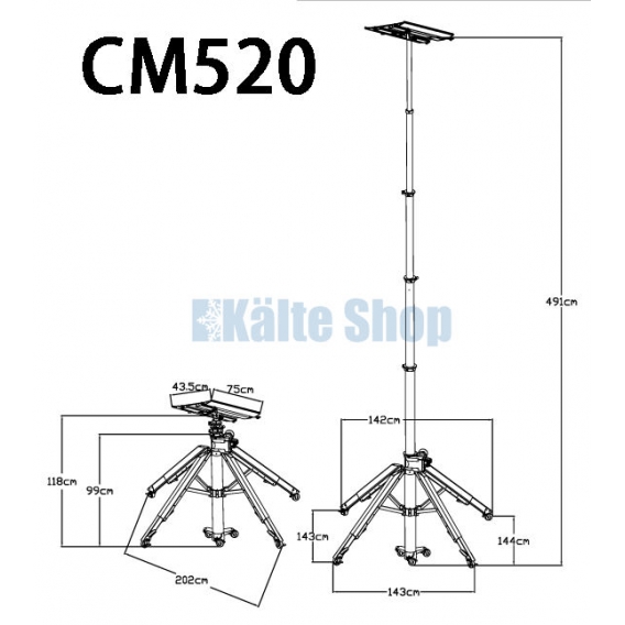 Elektrischer Montagelift 4,9m/90kg CM520 KSF