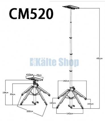 Elektrischer Montagelift 4,9m/90kg CM520 KSF