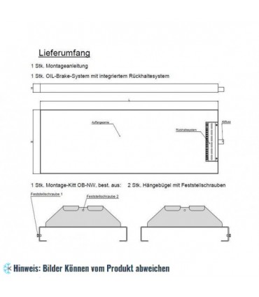 Ölprotektor System, Masse 130x400x950 mm, max. Geräteabmessungen 350x850 mm, Auffangvolumen 1,52 L, Elephant Systems Oil Safe OB