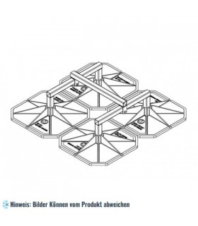 Unterbau 200HD "Cube" - 1200 kg Fuss 450x450 mm - Rahmen 333x700x700 mm