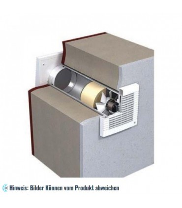 Lüftungsanlage (dezentrales Lüftungsgerät) KWL (kontrollierte Wohnraumlüftung) TwinFresh RA-50 mit Ø150 mm Rundrohr und Verschlu