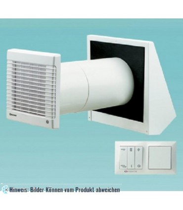 Lüftungsanlage (dezentrales Lüftungsgerät) KWL (kontrollierte Wohnraumlüftung) TwinFresh RA-50 mit Ø150 mm Rundrohr und Verschlu