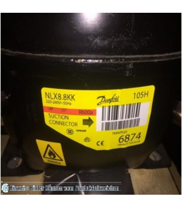 Kompressor Danfoss Secop NLX8.8KK, LBP - R600a, 220-240V, 50Hz, 105H6874 - nicht lieferbar, ersetzt durch Nachfolger