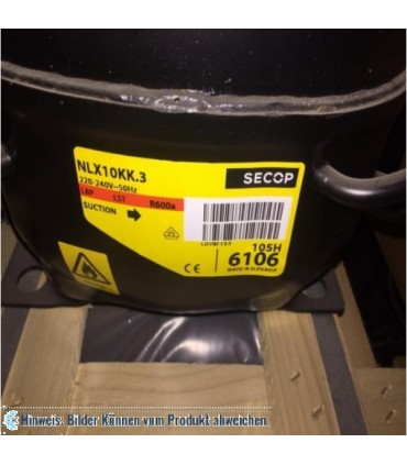 Kompressor Danfoss Secop NLX10KK.3, LBP - R600a, 220-240V, 50Hz, 105H6106 - nicht lieferbar, ersetzt durch Nachfolger