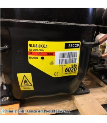 Kompressor Danfoss Secop NLU8.8KK.1, LBP - R600a, 220-240V, 50Hz, 105H6020 - nicht lieferbar, ersetzt durch Nachfolger