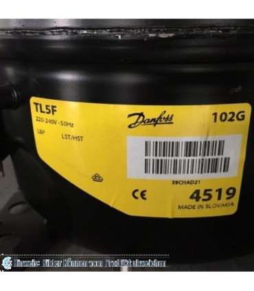 Kompressor Danfoss Secop TL5F, LBP - R134a, 220-240V, 50Hz, 102G4512 - nicht lieferbar, ersetzt durch Nachfolger