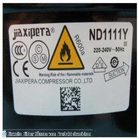 Kompressor JIAXIPERA ND1111Y, R600a, 220-240V - nicht lieferbar, ersetzt durch Nachfolger
