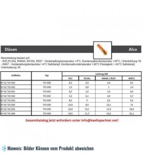 Düseneinsatz TIO-001 für thermostatische Expansionsventile Alco,TI(S),TI(S)E； 800534