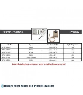 More about Differenzthermostat PRODIGY A2000, -35/+35 °C, L ＝ 0,17 m