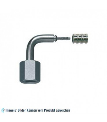 Anschluss Fitting 90° 1/4"SAE mit 1 Anschluss für Kapillarschläuche 10 Stück WIGAM WCG210/90