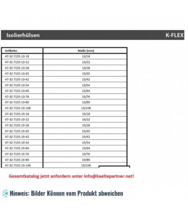 Isolierhülse K-Flex 19 / 64 mm