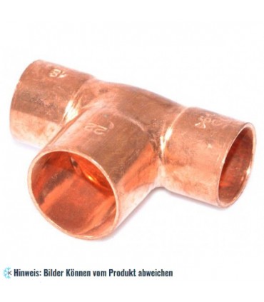 Kupfer T-Stück reduziert i/i/i 18-22-18 mm, 5130