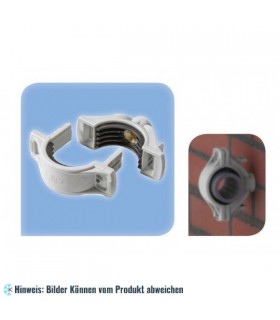 Rohrschelle Kunststoff/Gummi 38 - 44 mm, M8 - NRW 1.1/4"
