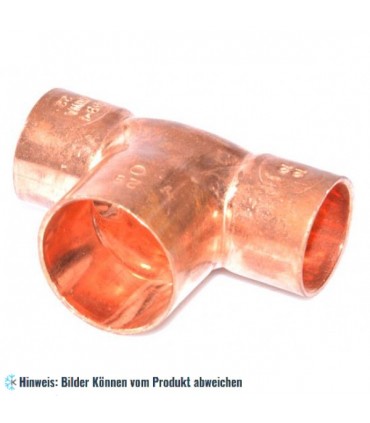 Kupfer T-Stück reduziert i/i/i 22-28-22 mm, 5130