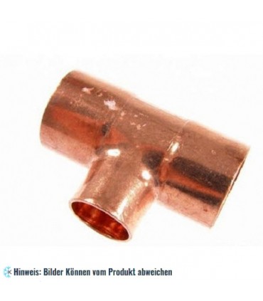 Kupfer T-Stück reduziert i/i/i 16-12-16 mm, 5130