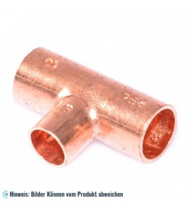 Kupfer T-Stück reduziert i/i/i 10-08-10 mm