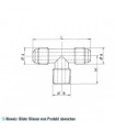 T-Stück 3/8"SAE x 1/4"NPT WIGAM T1-6B