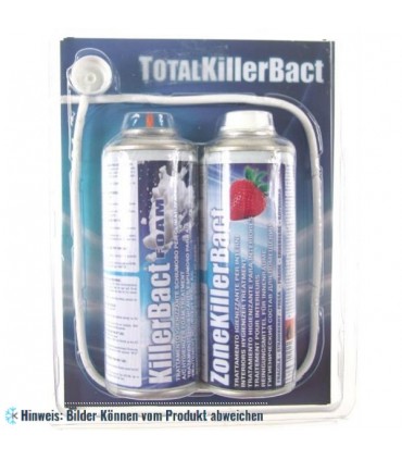 Reinigungsset für KFZ-Klimaanlagen Errecom Total Killer Bact 2 x 200 ml, Verdampfer Reinigungsschaum + Inneraum Reinigungsspray,