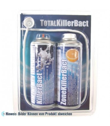 Reinigungsset für KFZ-Klimaanlagen Errecom Total Killer Bact 2 x 200 ml, Verdampfer Reinigungsschaum + Inneraum Reinigungsspray,