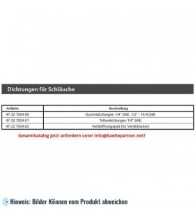 Teflondichtung PTFE, 1/4 "SAE, 1/2" -16 ACME Set (10 Stk)