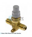 Handabsperrventil Castel 6410/3 bördel 10mm, 5/8 UNF, 3/8" SAE mit Kappe