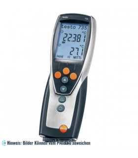 testo 735-2, 3-Kanal Temperatur-Messgerät, inkl. PC-Software
