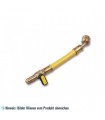 Füllschlauch "W" 15cm, Anschlüsse 1/4 SAE F 90° x 1/4 SAE M mit Drücker WIGAM V/WSA/4M-4/6