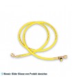 Füllschlauch "W" 180cm mit Absperrventil, Anschlüsse gerade x 45° mit Drücker WIGAM V/WSA/4-4/72