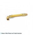 Füllschlauch "W" 60cm, Anschlüsse 1/4 SAE F 90° x 1/4 SAE M mit Drücker WIGAM WSL/4M-4/24