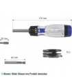 Schraubendreher Universal mit 12 Aufsätzen RSD-175 ITE
