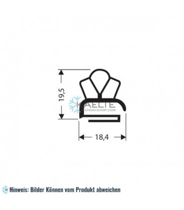 Flachprofil PVC weiß 1m (19,5x18,4)