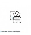 Flachprofil PVC weiß 1m (19,5x18,4)