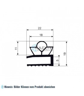 Flexible PVC Dichtung weiß, L ＝ 3 m