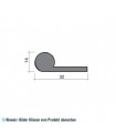 Moosgummidichtung blaugrau 1m (32x14)