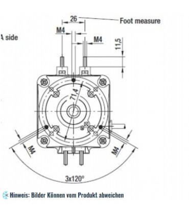 Lüftermotor EBM M4Q045-CA01-01/A38, 230V/1/50Hz, Leistung 7/31 W