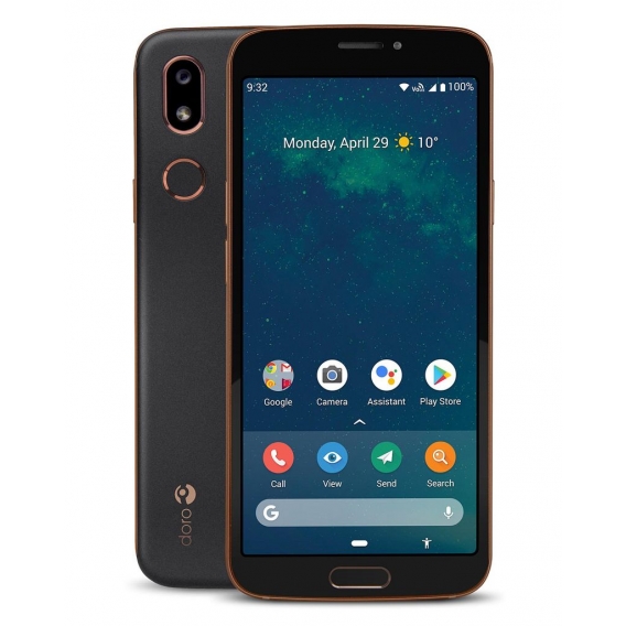 Doro 8080 Senioren Smartphone Black Copper Android LTE 32GB Neu &