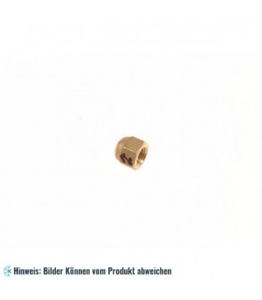 Bördelmutter / Überwurfmutter Gewinde 1/4" Lochgröße 6 mm