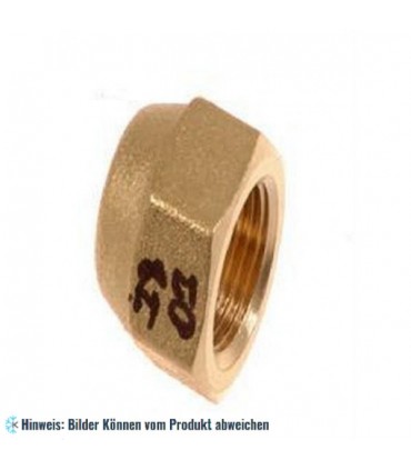 Bördelmutter / Überwurfmutter Gewinde 1/4" Lochgröße 6.35 mm (1/4")