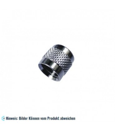 Ventil Deckelschraube 1/4"SAE, SCHRADER (Kappe für Schraderventil, Endkappe, Verschlusskappe, Schraderventilkappe)