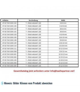 Kupfer T-Stück reduziert i/i/i 15-12-15 mm, 5130
