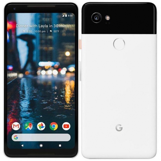 Google Pixel 2 XL G011C 128GB Black & White Android Smartphone- Wie Neu