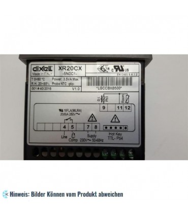 Kühlstellenregler Dixell XR20CX 5N0C1, 230 V, 20 A, Bedienfeld