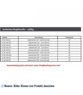 More about Kupferrohr isoliert CU 1/4" - 1,0 mm (6 mm), Verpackung 50 m