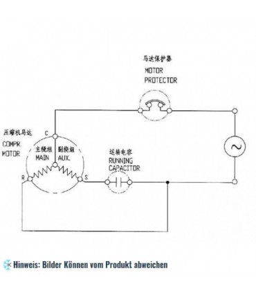 Rotationskompressor BOYARD, QXC-19K, vertikal, R407C, 220-240V/50 Hz, 10268 Btu/h