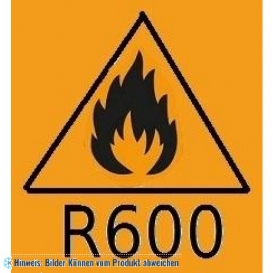 More about Aufkleber für Kältemittel R600a, orange, mit Entzündlich-Zeichen