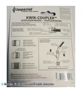 Schnellkupplung 90° Winkelkupplung 1/4"SAE Innengewinde 1/4"SAE Außengewinde WIGAM 17 C