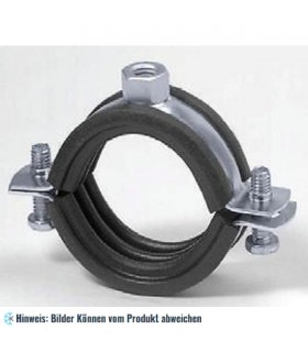 Rohrschelle zweischraubig ohne Schallschutz M8, 25-30 mm - 3/4"