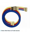 Füllschläuche Set von 3-90cm Standard 1/4" mit man. Absperrventil