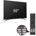 Hisense 55E76GQ QLED 139cm (55 Zoll) Fernseher (4K QLED, Smart TV, Triple Tuner, HDR 10, HDR 10+ decoding, Dolby Vision & Atmos,