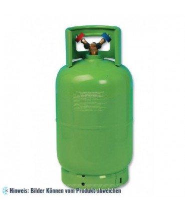 12 lt nachfüllbare Flasche ohne Kältemittel mit Doppelventil WIGAM W2-WR10K-TPED/47